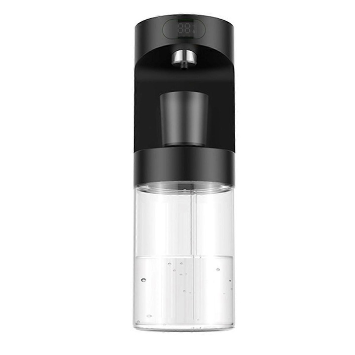 Automata szájvíz adagoló, 500 ml, 2 mágneses pohárral, fekete, kompakt kialakítás