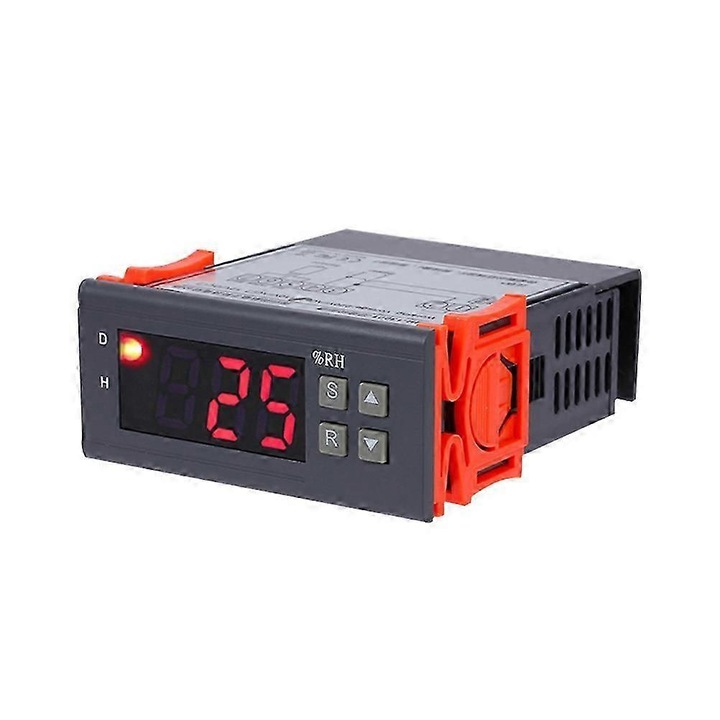 Mini digitális páratartalom-szabályozó, 1%~RH, 8.5x7.5x3.45cm, LED kijelző