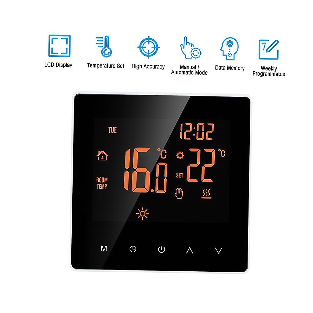 Termostat inteligent, Wi-Fi, display LCD, alb, 86x86x4cm