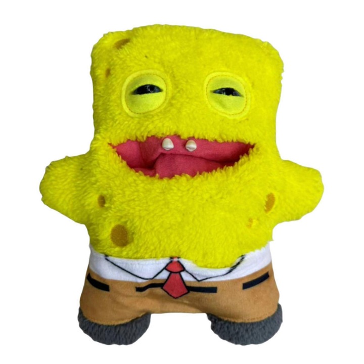 Fuggler plüssjáték, szörnyeteg emberi fogakkal, egyedi design, 30x30cm, többszínű