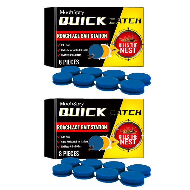 Capcane pentru gandaci, set 8 bucati, 8.5x4cm, ecologice, reutilizabile