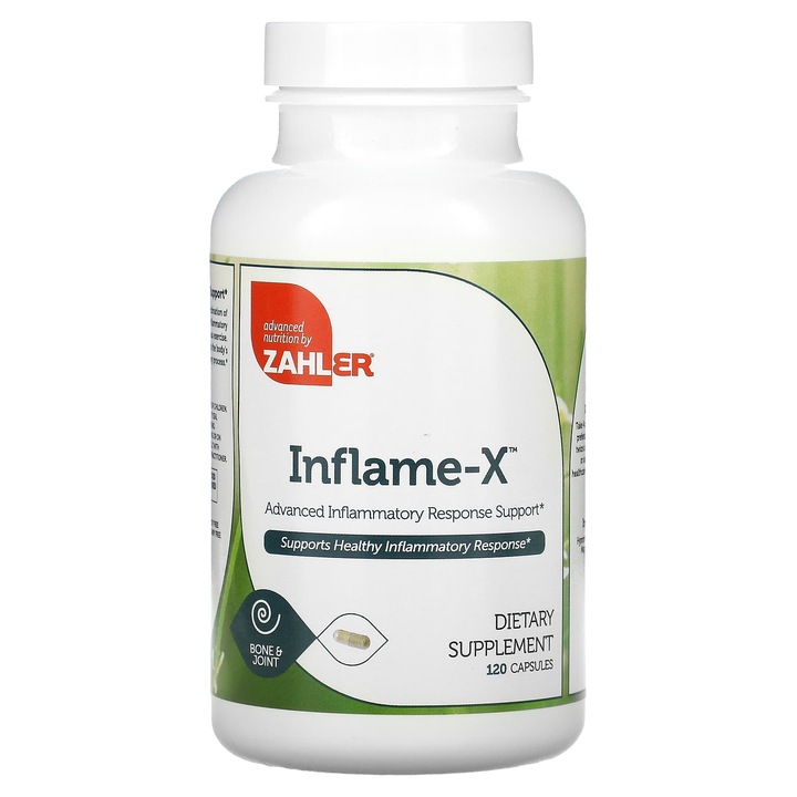 Zahler, InflaMix, supliment alimentar, 120 capsule, suport inflamator, fara gluten, vegetarian