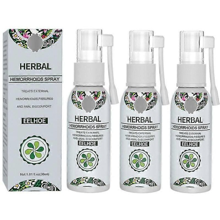Spray natural pentru hemoroizi, EELHOE 30ml, 3 bucati, formula pe baza de plante