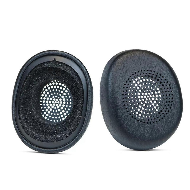 Pahare de ureche pentru casti, negru, set de 2 bucati, material PU+sponge