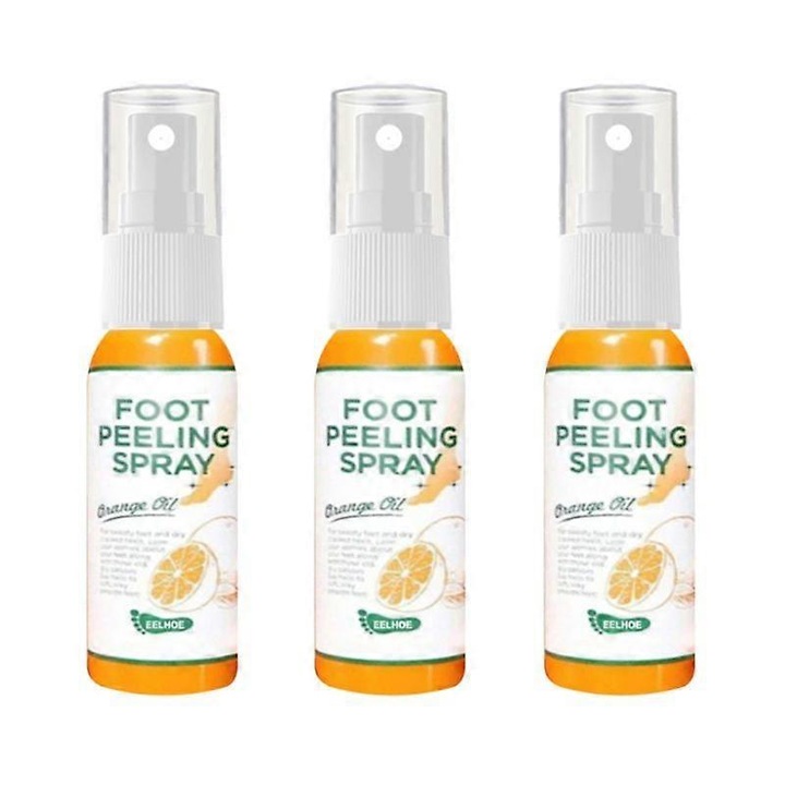 Set 3 Tratamente ingrijire corp, Exfoliant pentru picioare cu ulei de portocale, 30ml/100ml