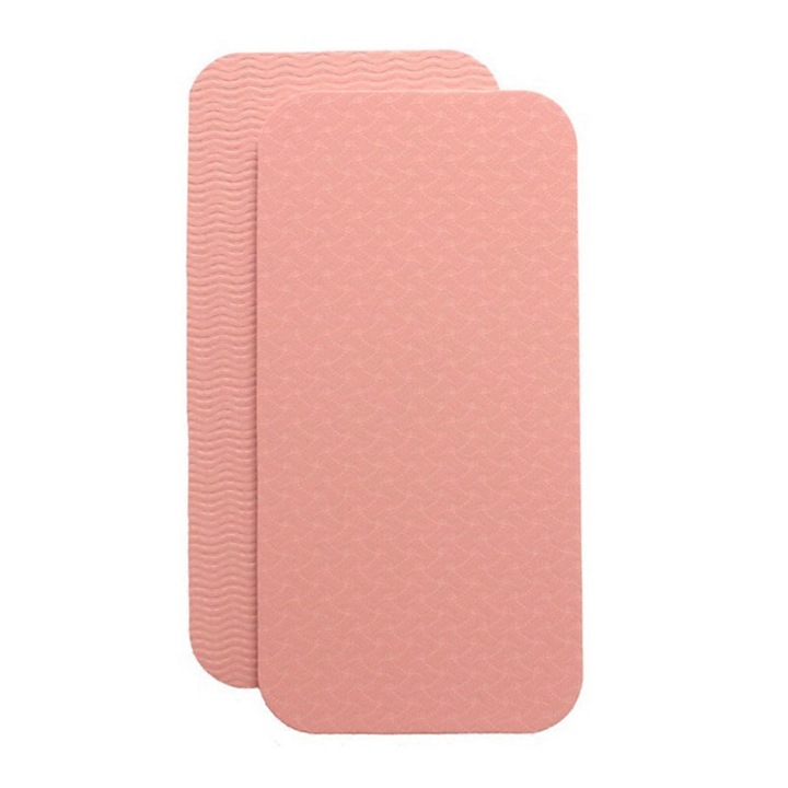 Set 2 Paduri Antiderapante pentru Genunchi si Cot, 34x17x0.8cm, TPE, corai