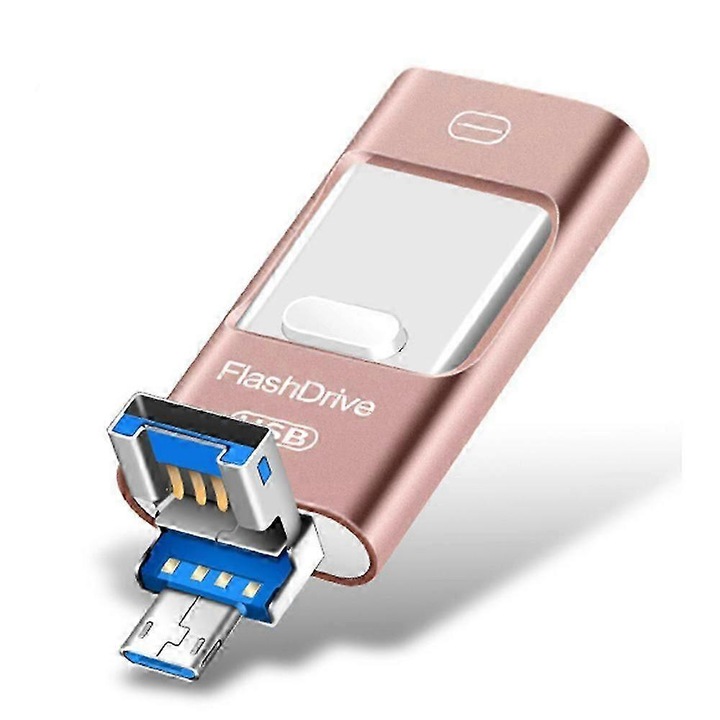 128 GB-os USB memória, gyors 90 MB/s adatátvitel, Touch ID és jelszóvédelem, iPhone/iPad/Android/PC-hez beállítva