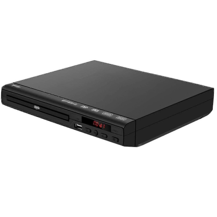 Player DVD pentru toate regiunile, USB, Negru, 22.3x19.3x4.5cm