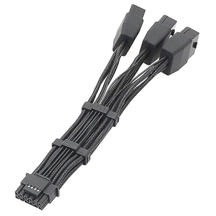Кабел адаптер GPU 4x8pin към 16pin 12VHPWR, 90 градуса, 15см, за RTX4090 RTX4080