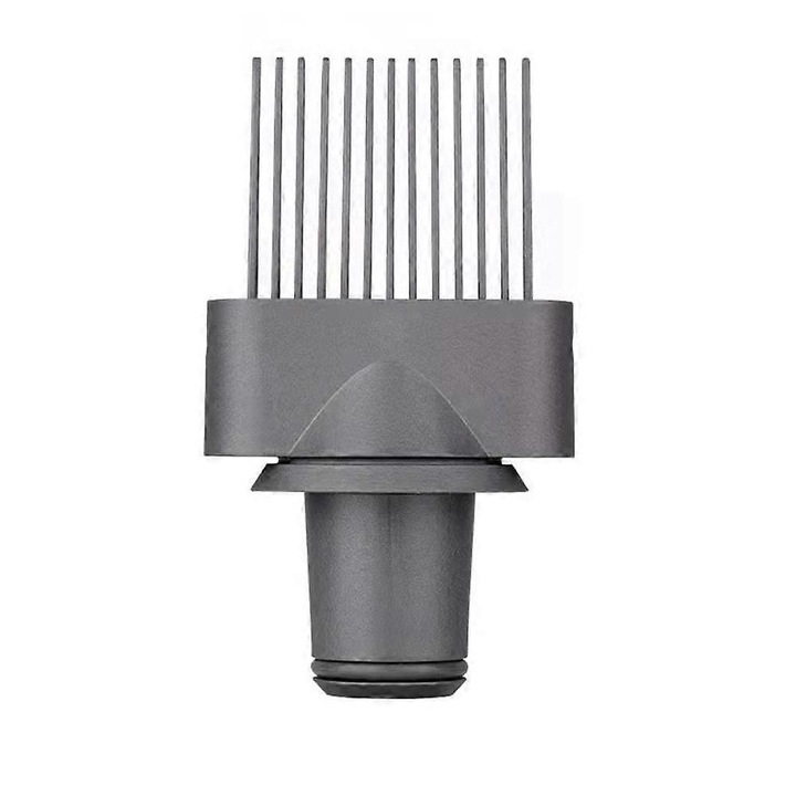 Pieptene cu dinti rari pentru uscator de par, gri, plastic, set 1 buc.
