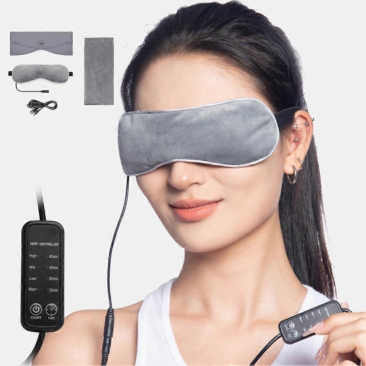 Masca de ochi incalzita, 19.5x6.5cm, design ergonomic, portabil