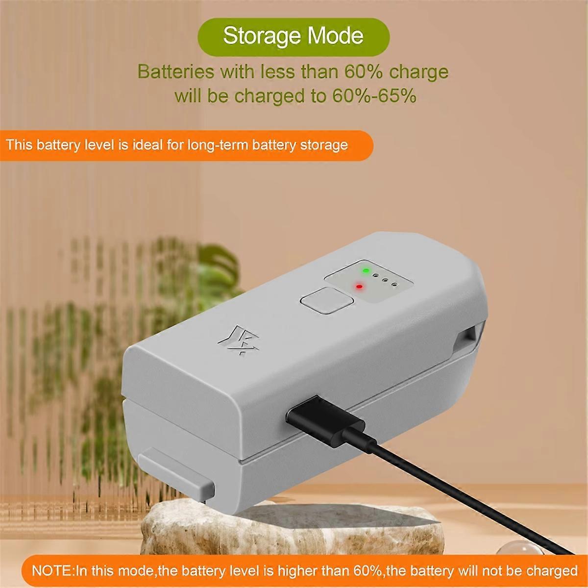 Incarcator pentru drona, USB Type-C, portabil, gri, set cu cablu