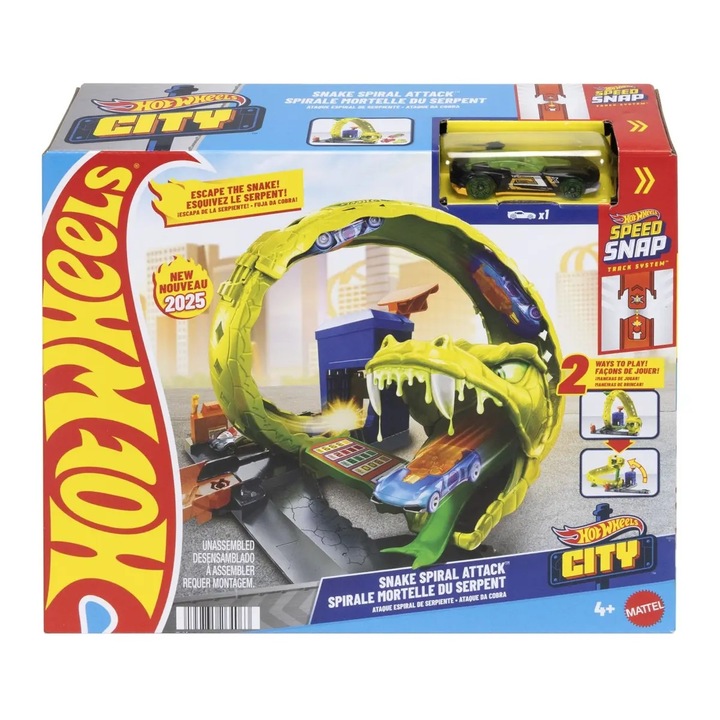Комплект за игра Hot Wheels City, Spiral Snake Attack
