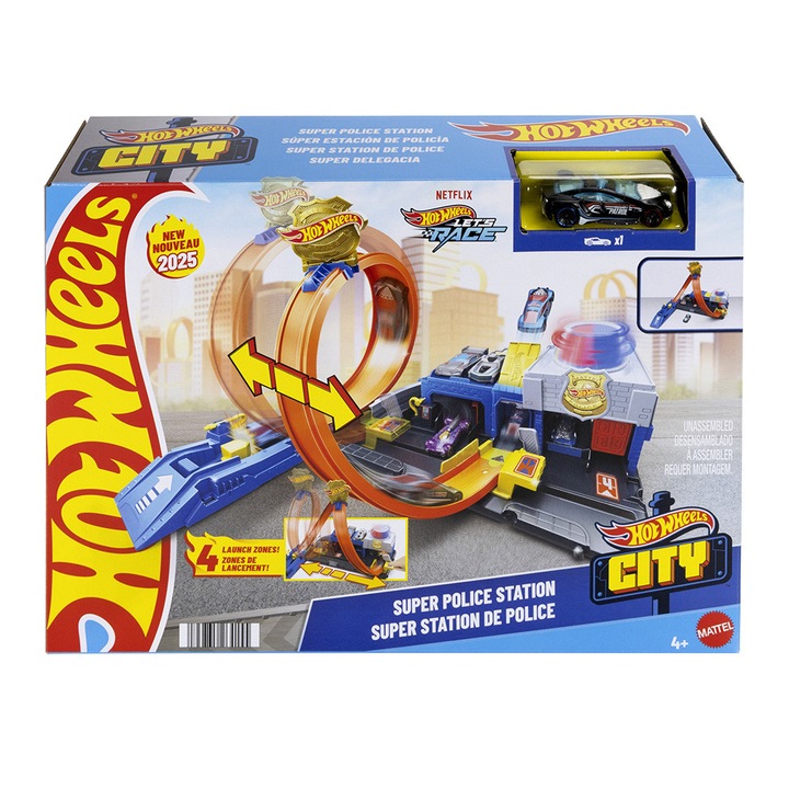Set de joaca Hot Wheels City - Super statie de politie