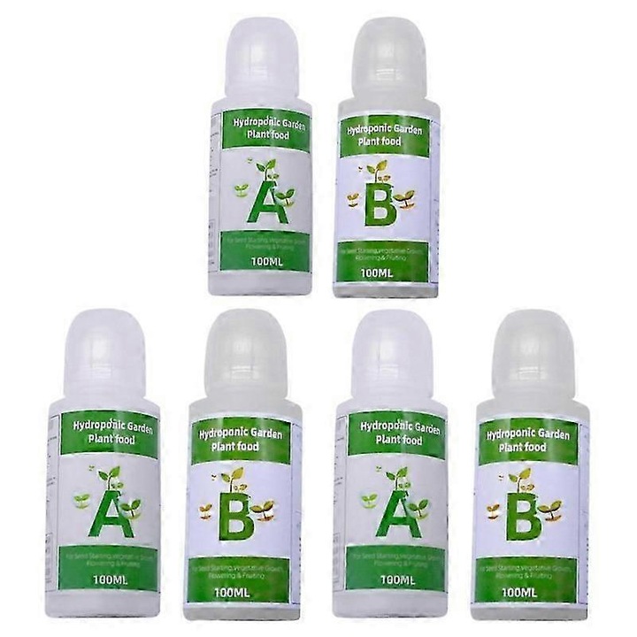 Ingrasamant pentru plante, set 1-3, nutrienti hidroponici A si B, fara pesticide, 1 set