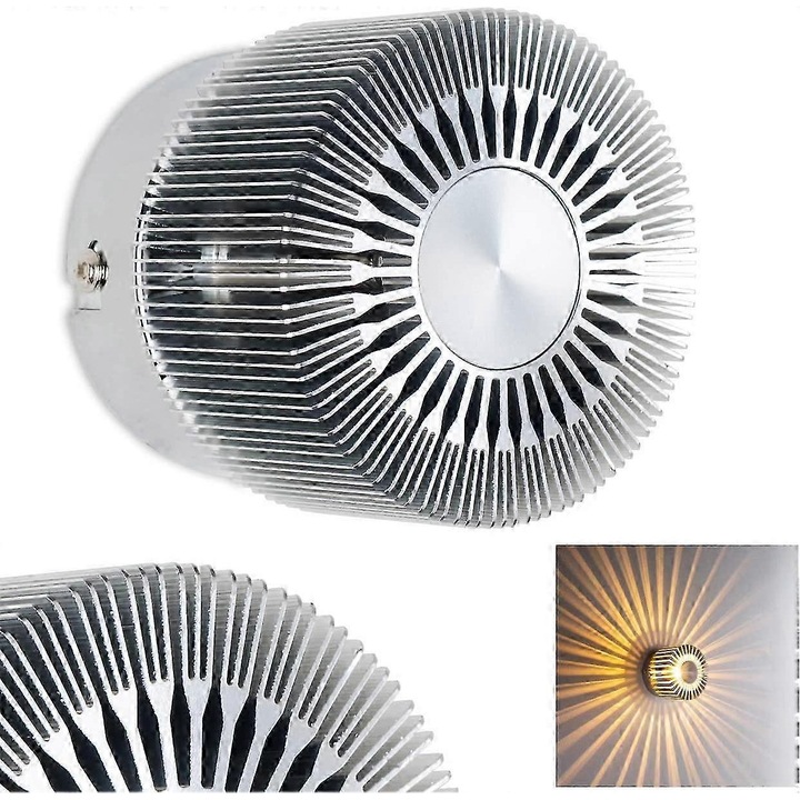 Стенна лампа Cantoni, метал, никел-мат, 1 x G9 макс. 28W, светлинен ефект