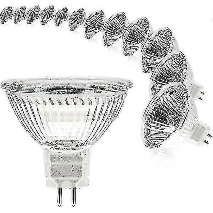 Becuri halogen MR16 12V 20W GU5.3 dimabile, alb cald 2700K, set de 12 bucati, 50x53mm