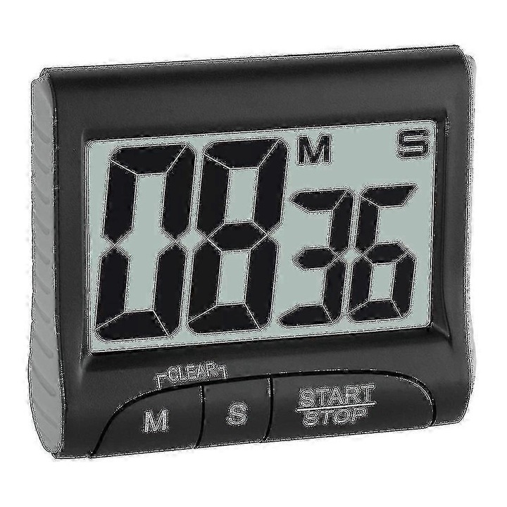 Timer de bucatarie cu display mare negru