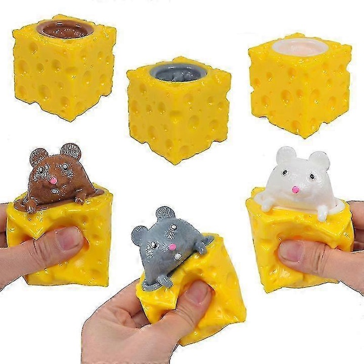 Set 3 jucarii moi, Galben, antistres