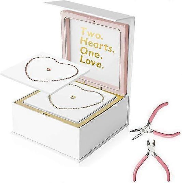 Set de bratari permanente din inox pentru cupluri, kit DIY, simbol infinit, auriu si roz auriu
