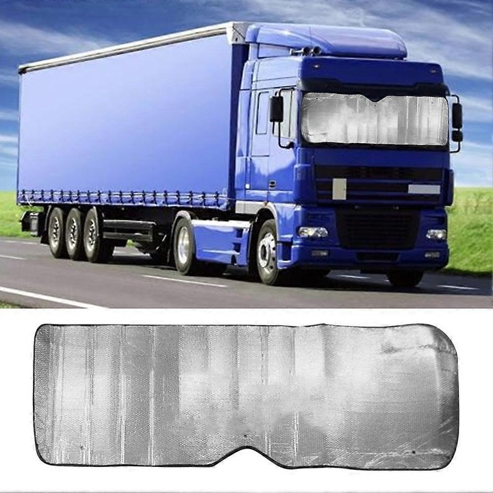 Сенник за кола, двустранно алуминиево фолио, 220x70см, сребрист