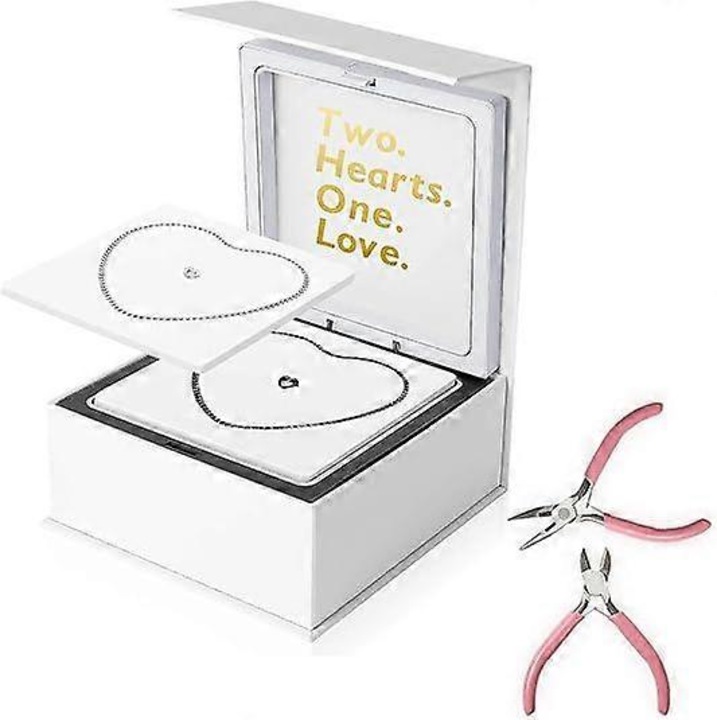 Set de bratari permanente din inox pentru cupluri, kit DIY, simbol infinit, negru si argintiu