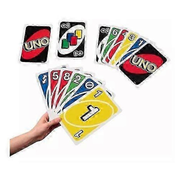 Uno Giant társasjáték, 108 kártya, 2-10 játékos számára, 7-13 év, többszínű