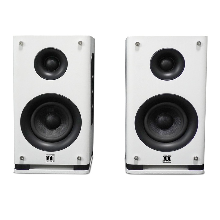 Активни високоговорители за етажерки с Bluetooth и USB/OPTICAL/RCA връзки Electromures EM 1022, бял цвят