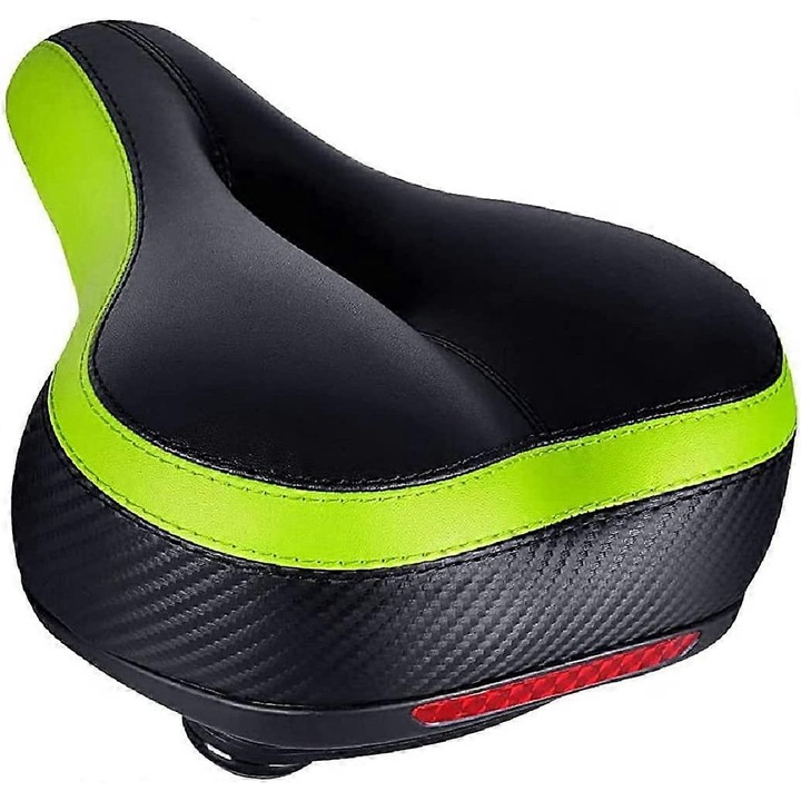 Sa de bicicleta Tonbux, cu minge dubla de absorbtie, confortabil, microfibra, culoare neagra, dimensiuni 28x24x10cm