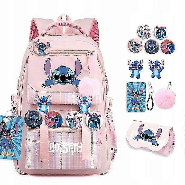 Ghiozdan Stitch, 42x30x23cm, multicolor