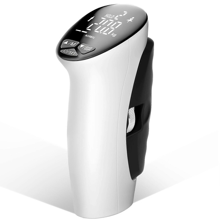 Kézfejerősítő edzőeszköz, 198 lb, fehér, LCD kijelzővel, 1 db-os készlet