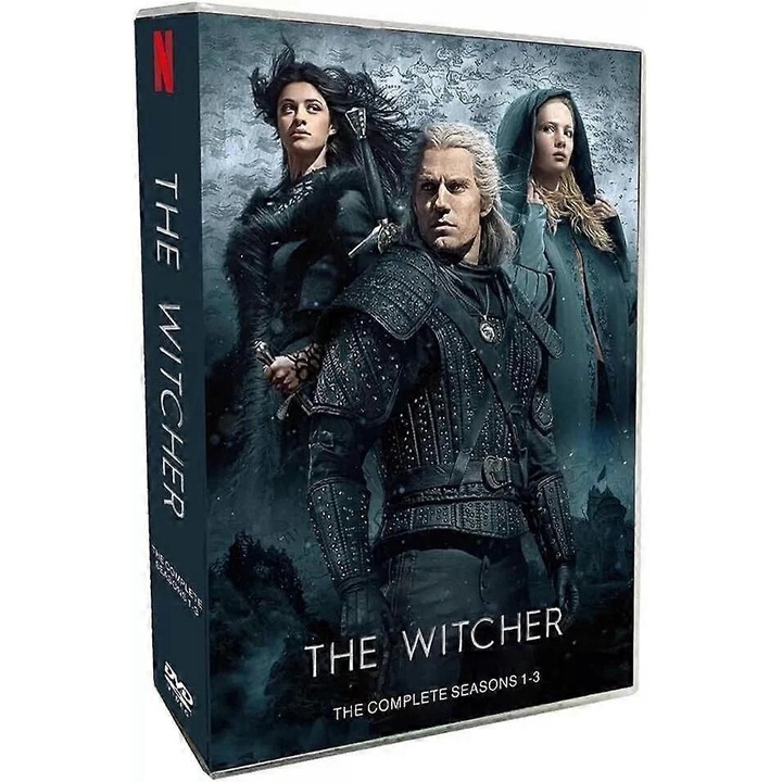 Set DVD The Witcher 1-3, 9 discuri, audio engleza