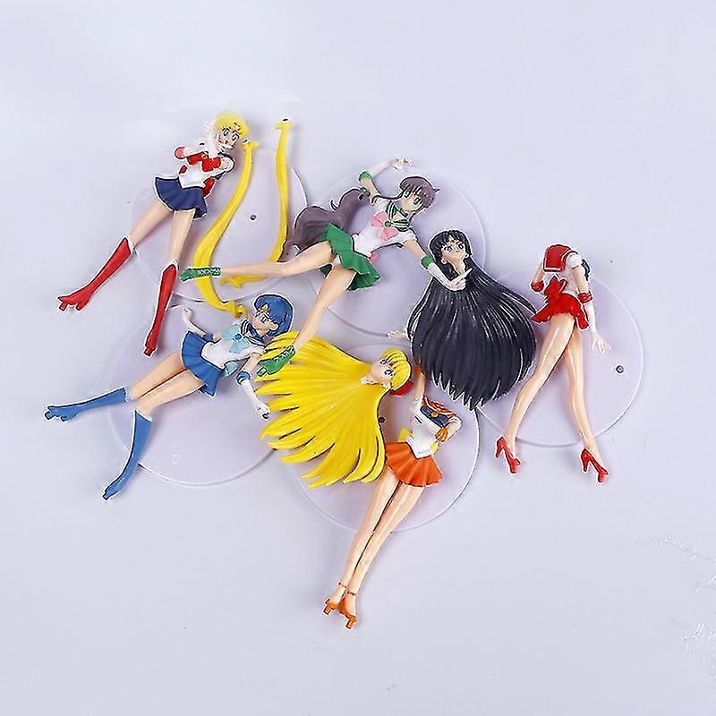 Set 5 figurine Sailor Moon, 11x18cm, ABS + PVC, multicolor - eMAG.ro