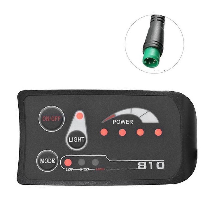 Masurator E-bike, LED, IP65, 36V, negru, 6PIN/5PIN