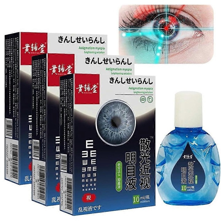 Szemcsepp, 3 darab, látásjavító, 10 ml, szemkomfortra, hidratáló