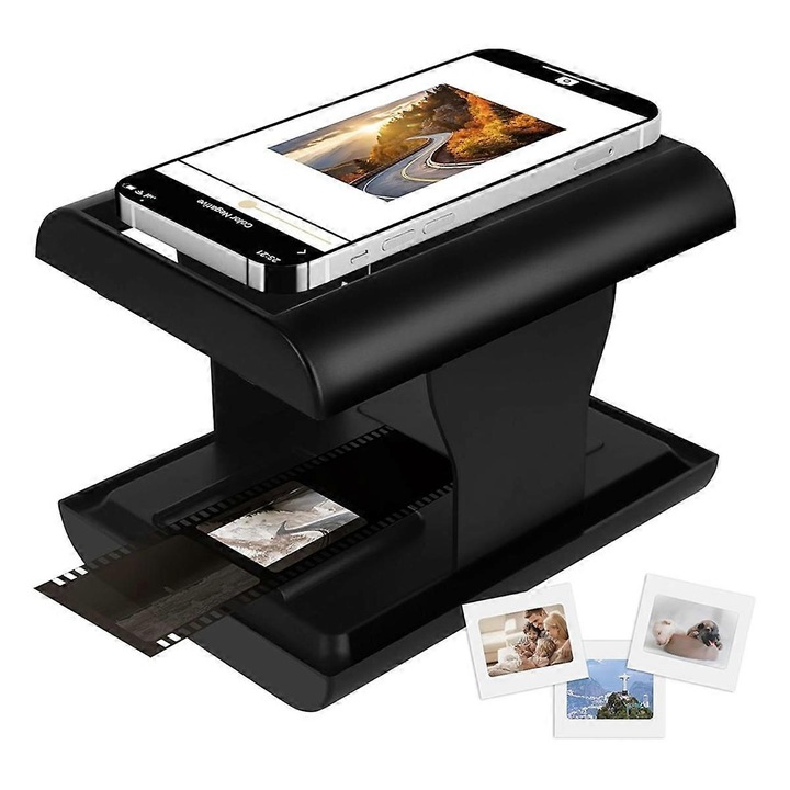 Scanner mobil pentru filme si diapozitive, 35mm, iluminare LED, pliabil