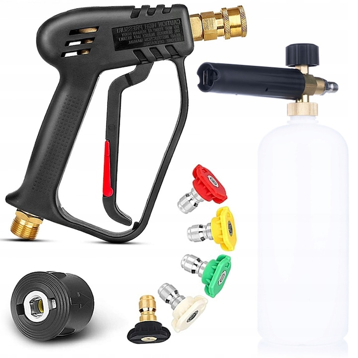 Karcher K2-K7 Magasnyomású Mosó Készlet | Magasnyomású Pisztoly + 1L Habosító Lándzsával + 5 Fúvóka | 1/4"-os Csatlakozó