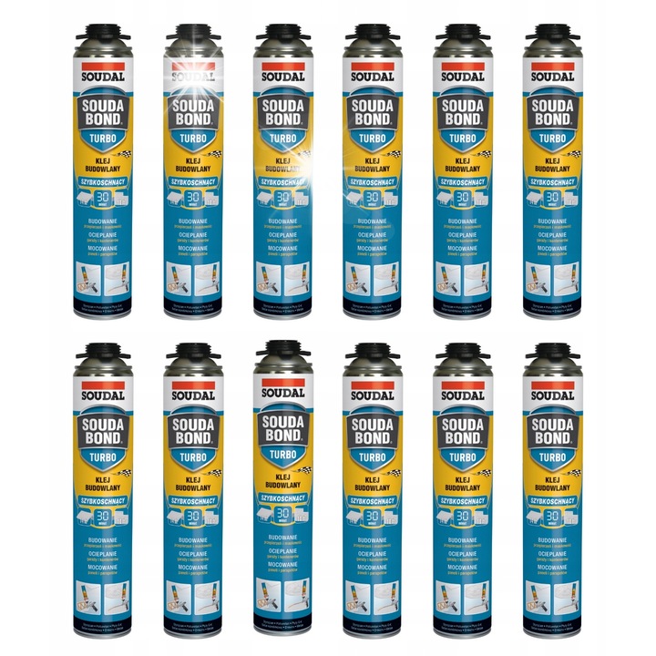 Adeziv de constructii cu uscare rapida Soudabond TURBO, 750 ml, set 12 bucati