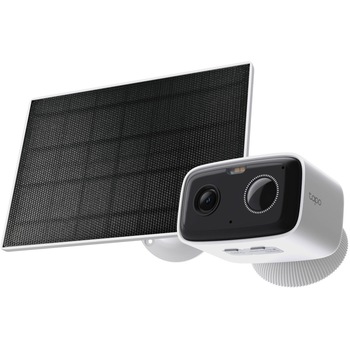Kit camera de supraveghere Wireless cu panou solar Tapo C400 KIT, 2MP, 1920x1080, Color Night Vision, Detectie smart, Two-Way Audio, acumulator 5200 mAh, IP65