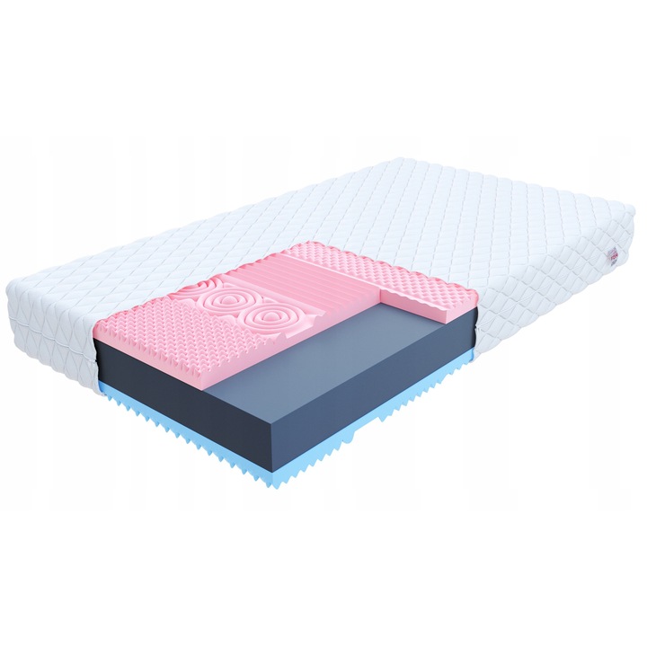 FDM VITERBO MAX matrac 180x200 cm, közepesen kemény, antiallergén, PREMIUM JERSEY huzattal