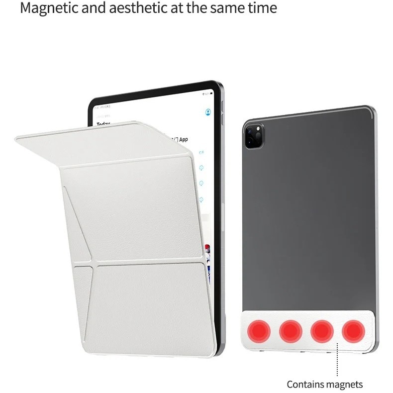 Husa magnetica slim pentru Ipad 10th generation 10.9/ A16 11, Culoarea Gri – design usor, protectie durabila, folio, magnetic