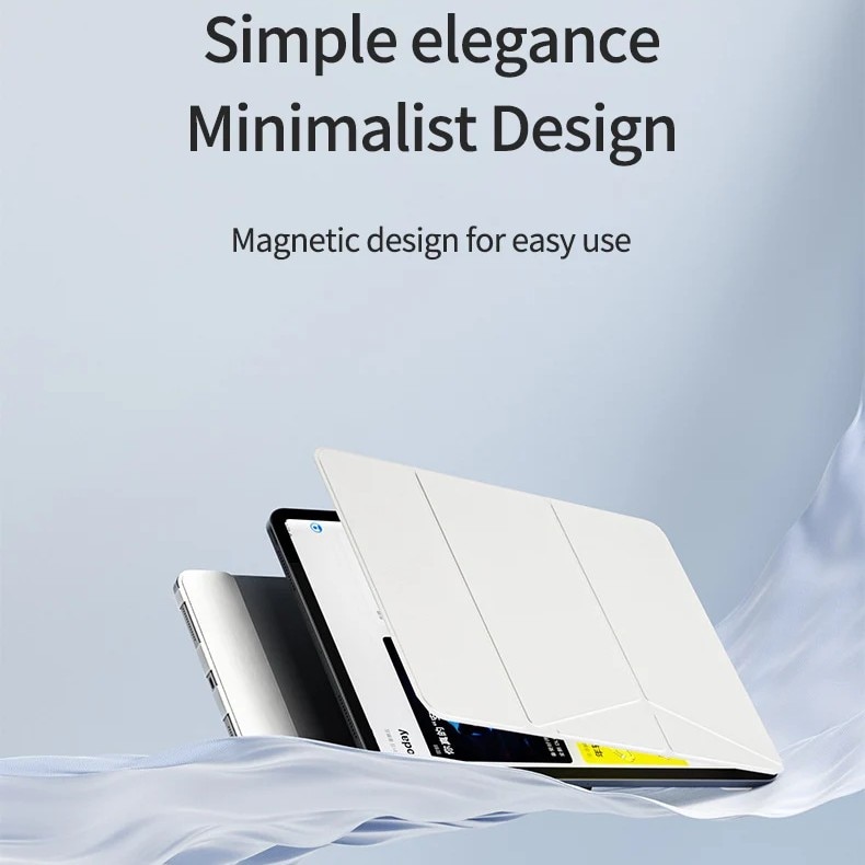 Husa magnetica slim pentru Ipad 10th generation 10.9/ A16 11, Culoarea Gri – design usor, protectie durabila, folio, magnetic