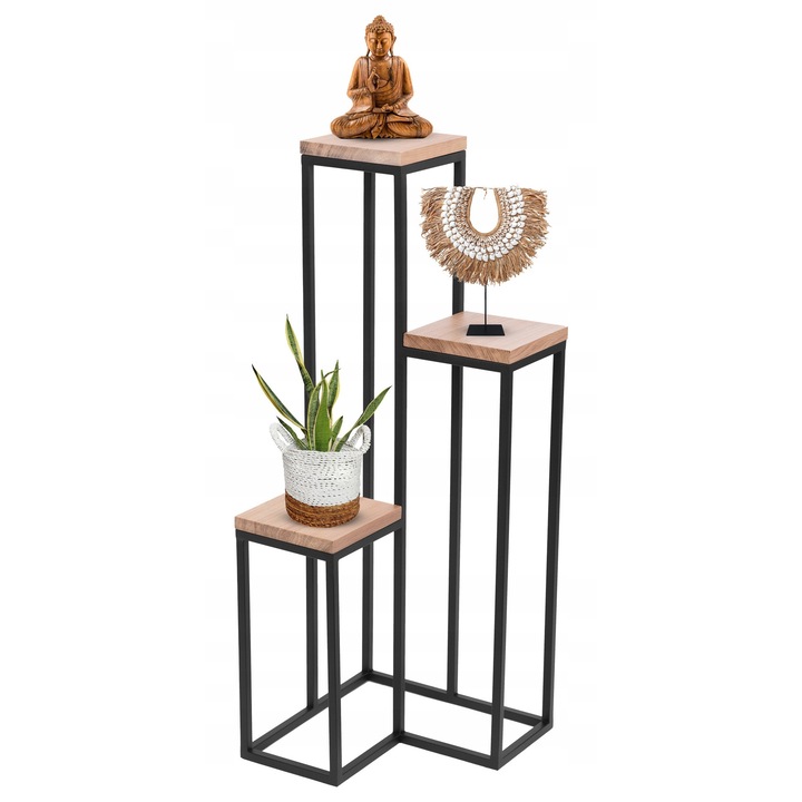 Suport pentru plante, FRAMADO, Suport pentru flori, Flori de interior, Elle, 40x40x97cm