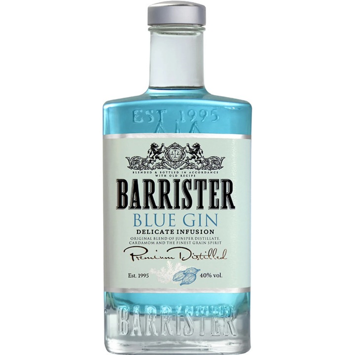 Barrister Blue Gin, 0.7 liter, 40%