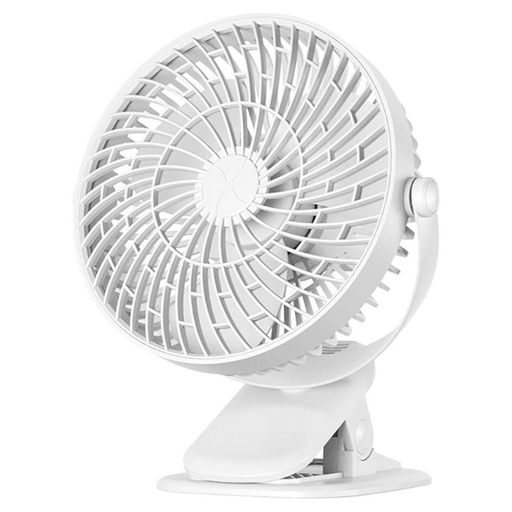 Asztali ventilátor 360 fokban forgatható szorítóval, csendes