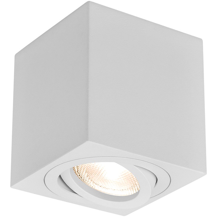 Spot Braytron, patrat, 1xGU10, alb, aplicat