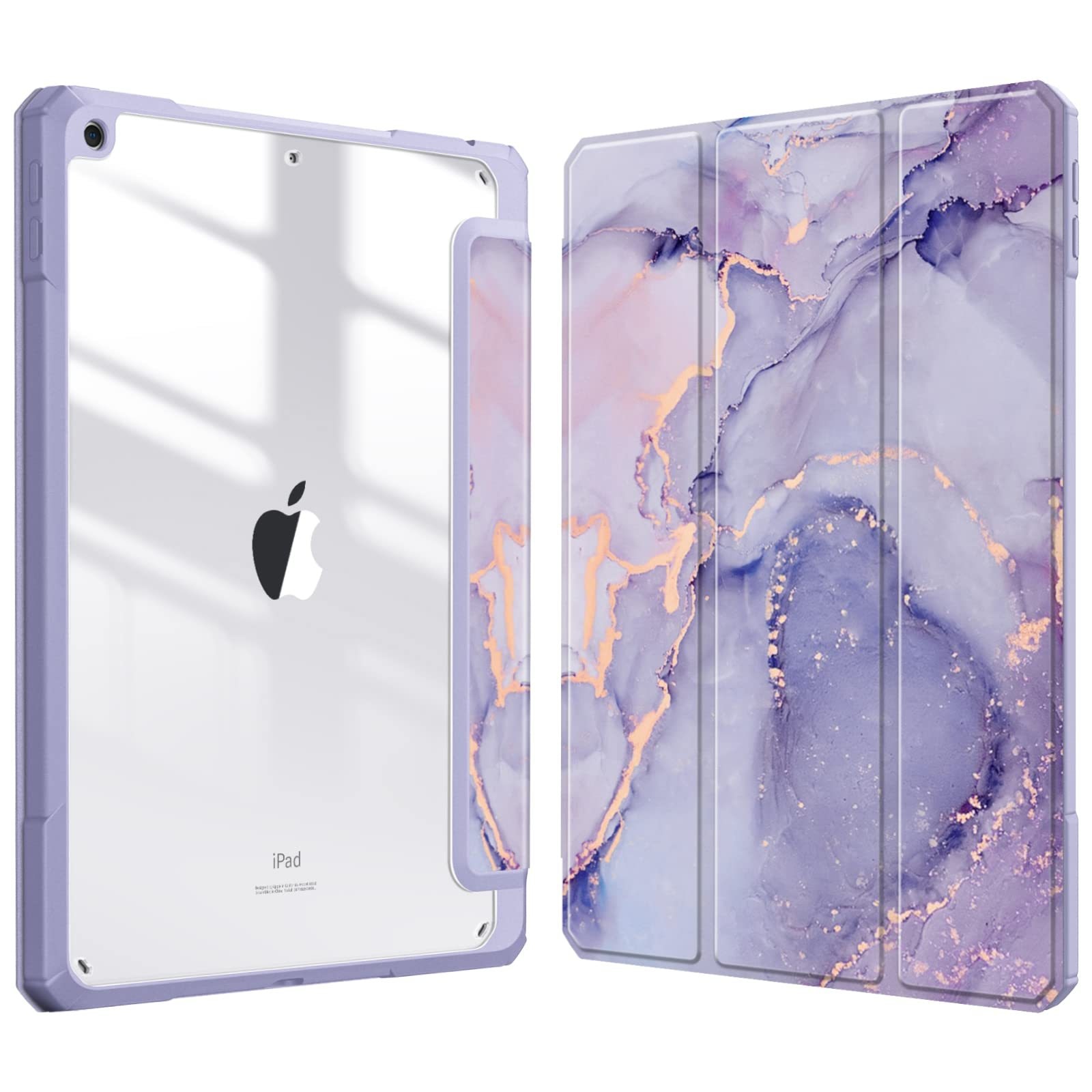 Husa pentru iPad Pro 13 2024, cu slot pentru creion, piele premium, suport pliabil, violet