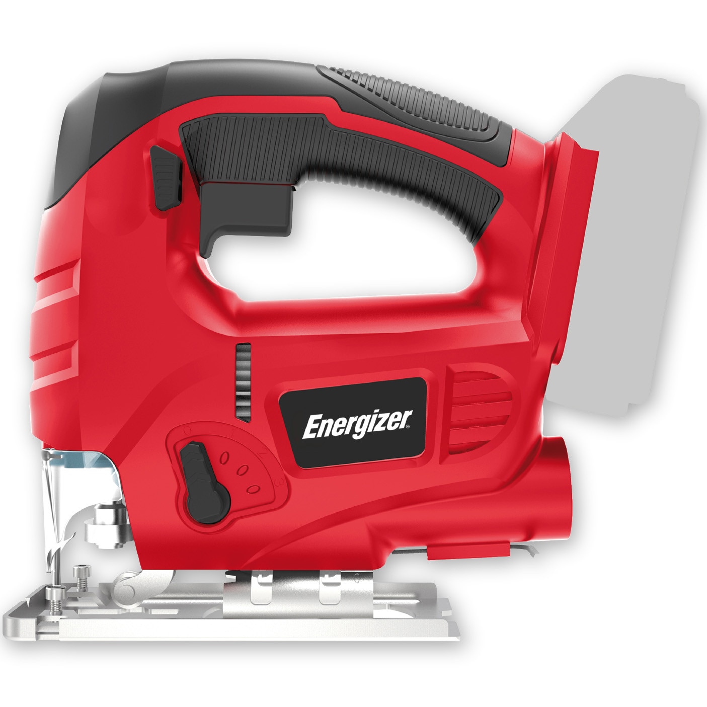 Fierastrau Vertical pe acumulator Energizer, 20V, 2.300curse/min, 80 mm adancime maxima taiere, unghi taiere ajustabil, 2 panze fierastrau incluse, fara acumulator/incarcator