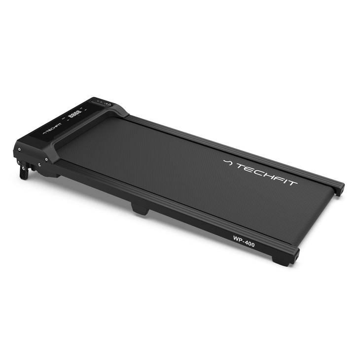 Бягаща пътека TECHFIT WP-400, Електрическа, 2 нива на ръчен наклон, Тънка, EMC филтър, CE сертифицирана, 1-6 км/ч, Дистанционно управление, 6 програми, 2C мотор с непрекъснато захранване, Потребител 100 кг