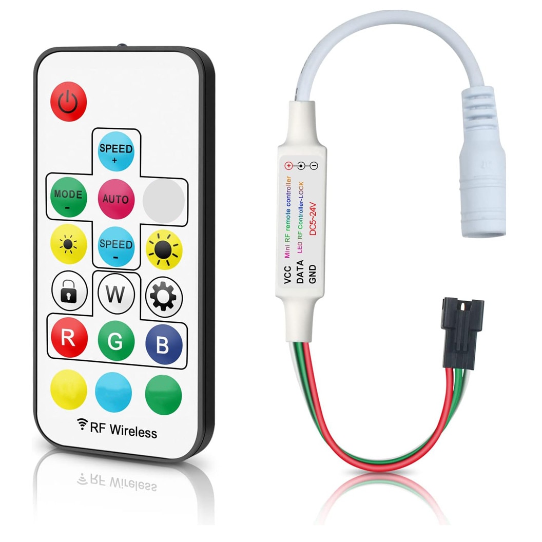 Controller LED RGB cu Telecomanda, LEDIGANT, Mini Controller RF 17 ...